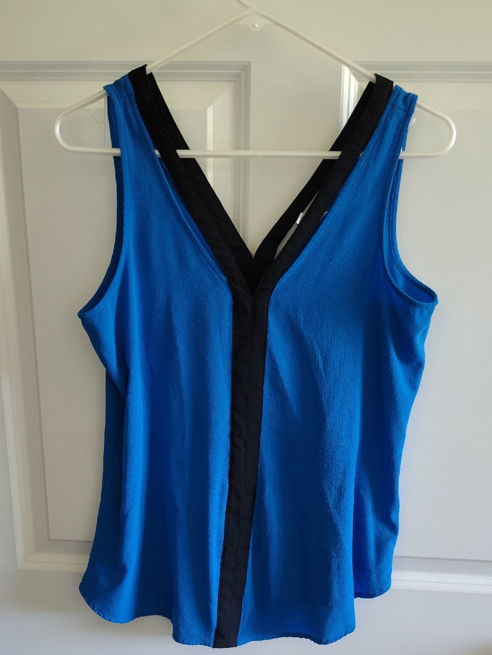 Candie's Royal Blue V-Neck Tank with Black Trim